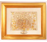 Generico Nozze d'oro 50° Anniversario di Matrimonio Argento cm9x4 Klimt L'Albero della Vita Argento cm33x23 Quadro Cornice in Legno cm57x48x3 CAPOLETTO CAPEZZALE -> Tuo in 48h