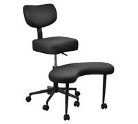 Generico Nuova sedia da meditazione, sedia professionale con ruote, per seduta a gambe incrociate, sedias per ADHD, con sgabello regolabile in altezza, design flessibile per sedute agitate, Black