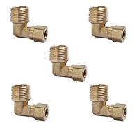 Generico-Nuovo 3/8" OD x 1/2" Male NPT 90o Compressione Gomito,Raccordo a Compressione in Ottone(confezione da 5)