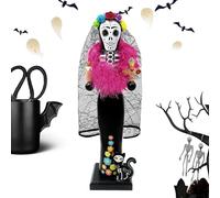 Generico Nutcrackers Figures - Halloween E - Halloween E Christmas Nutcracker | Decorazione Di Schiaccianoci Per Scheletri In Legno Per Display Per Le Vacanze Di Tavolo Da Mensola Del Mensola,