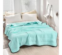 Generico Nuvodreams Cooling Blanket Queen, Nuvodreams Ice Cooling Calming Blanket, Soft Cooler Summer Comforters, Cooler Sheet for Hot Sleepers and Night Sweat (Light Green,100x150cm)