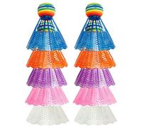 Genérico Nylon Colorful Badminton Kit - Nylon Rainbow Badminton | Bright Colors Sports Accessories Kit For Gym, Balcony, and Garden, Playground, Home