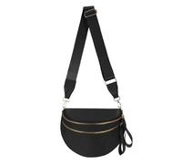 Genérico Nylon Shoulder Bag, Trendy Shoulder Bag, Adjustable Strap Spacious Wallets For Women Girls Daily Commute Shopping Work School Weekend Outing Travel Business Meeting, nero, Consulte la