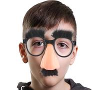Generico Occhiali Baffi | Occhiali con Occhi Mobili - Con Sopracciglia e Baffi da Sole Originali per Costumi Cosplay Cinema Teatro Foto Booth Scuola