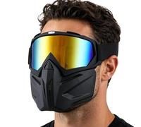 Generico Occhiali da Bici - Maschera Da Sci Antiappannamento Con Rimovibili - Occhiali da Sci | per Motocross, Dirt Bike, ATV, Ciclismo, Sport all'Aperto, Lavoro, Saldatura, Golf, Edilizia