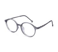 Generico Occhiali da Lettura Classici a Forma Ovale per Uomo e Donna Leggeri TR90 Filtro Luce Blu e Protezione UV Ideali per Computer e Lettura,Grigio,+2.00