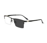 Generico Occhiali da Lettura fotocromatici con Protezione UV Lenti Che Si scuriscono alla Luce del Sole Montatura in Lega Leggera Occhiali da Sole per Uomo e Donna,Nero,+1.00