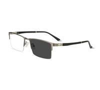 Generico Occhiali da Lettura fotocromatici con Protezione UV Lenti Che Si scuriscono alla Luce del Sole Montatura in Lega Leggera Occhiali da Sole per Uomo e Donna,Grigio,+2.25