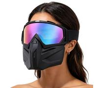 Generico Occhiali Da Moto | Maschera Sci Integrale Amovibile Anti Appannamento,Occhiali Per Motocicletta | Per Saldatura Atv Dirt Bike Motocross Sport All'Aria Aperta Lavoro Ciclismo Golf Costruzione
