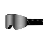 Generico Occhiali da Sci antiappannamento Flip-up con Doppia Lente Rivestita in iridio, Protezione Antivento, Occhiali Snowboard for Uomo e Donna(P4-Space Silver)