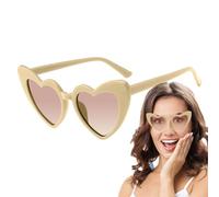 Generico Occhiali da sole a cuore d'amore - Protezione UV Occhiali retrò Oversize Trendy Love Shape Eyewear,Protezione UV retrò stile cuore da sole colorati per feste, festival, vacanze, vita