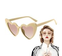 Generico Occhiali da sole a cuore - Occhiali da sole alla retrò oversize | alla a forma di amore | da oversize a forma di amore da retrò