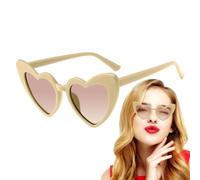 Generico Occhiali da sole a cuore per donna, Occhiali da sole alla retrò | oversize alla a forma di amore, Protezione UV retrò stile cuore da colorati per feste, festival, vacanze, vita qu