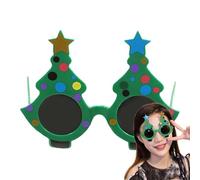 Generico Occhiali da sole a forma di albero di Natale, Occhiali da sole a forma di albero di Natale, da natalizi - Forniture per costumi, occhiali originali, per travestimenti per l'incontro di Na