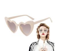 Generico Occhiali da sole a forma di amore,Occhiali da sole alla retrò oversize alla a forma di amore | Protezione UV colorati color caramella trasparenti per la vita quotidiana, feste, vacanze