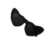 Generico Occhiali da sole di compleanno a forma di cuore occhiali da sole con strass per compleanno da regina occhiali da sole a cuore per feste