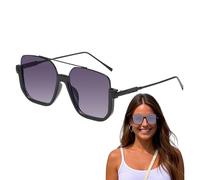 Generico Occhiali Da Sole Donna | 5.67x2.2 pollici Occhiali Polarizzati Alla Con Protettive,Montatura Grande Stile Retro Per Guida, Viaggio E Vacanze