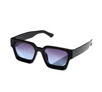 Generico Occhiali da sole donna con montatura quadrata in plastica 1 pezzo, compatibili gli accessori for occhiali for la vita quotidiana degli uomini(LC2208-BK.GB)