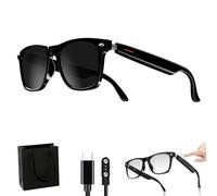 Generico Occhiali Intelligenti Nessthub, Occhiali da Sole con Cuffie Wireless Intelligenti con Tecnologia Super Black, Occhiali con Traduzione AI Bluetooth, Fotocamera Remota (Black-Sun Lens)
