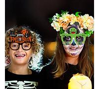 Generico Occhiali Per Feste Di Halloween | 12 Pezzi Carta Vacanze - Fotografici Per Bambini Feste In Maschera Notte Halloween Musica Carnevale Scuola