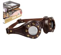 Generico Occhiali Protettivi Cosplay | Occhialini Steampunk Per Halloween | Accessorio Moda Retrò Regolabile Per Costumi Uomo Eventi Cosplay Anime Attività All'Aperto
