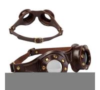 Generico Occhiali Steampunk,Occhialini Steampunk Per Halloween | Accessorio Moda Retrò Regolabile Per Costumi Uomo Eventi Cosplay Anime Attività All'Aperto