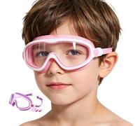 Generico Occhialini da Nuoto per Bambini - Ampia Visuale, Antiappannanti, UV,Con Fermanaso E Tappi Orecchie Cinturino Regolabile Antiperdita Occhialini Nuoto Bambini | 3-14