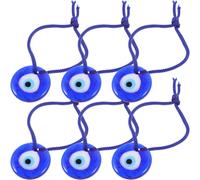 Generico Occhio Turco Ciondolo in Vetro Blu 6 Pezzi Decorazioni da Appendere per Protezione e Arredamento Raffinato e Misterioso per Casa e Auto