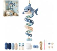 Generico Ocean Animal Spiral Crochet Hanging Ornament Kit,Beginner Friendly Coastal Boho Spiral Hanging Decor Craft Set with Soft Yarn,for Window, Porch, Wall, Home Holiday Decor Gift