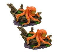 Generico Octopus Aquarium Decorations - 3.54x2.76x2.36in Resin Marine Figurines, Handmade Aquarium Ornament, Landscape Decor | Realistic Fish Tank Accessories For Home Office And Aquatic Setup