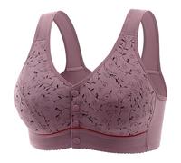 Generico Offerte A Tempo del Giorno Intimo Donna Cotone New Soft Cotton Front Buckle in The Elderly Underwear Female Thin Cotton Without Ring Big Offerta di