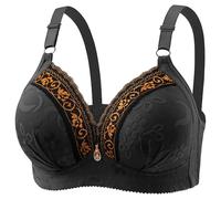 Generico Offerte Donna Intimo Donna Lace Thin Mould Cup Middle And Elderly Comfortable Underwear Three of Buttons Women's Bra Indumenti Offerte Lampo del Giorno Donna Regalo