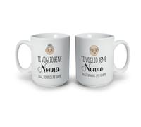 Generico ''Oggi, domani e per sempre'' Set di 2 Tazze Personalizzate con nome e foto per Nonni Tazze in Ceramica Regalo per Nonno e Nonna Idea regalo Natale Festa dei nonni The Latte Caffè Tisana