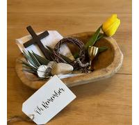 Generico Oh Remember Kit-Symbols Of The Easter Resurrection, Handmade Faith Keepsake Set with Wooden Prayer Bowl, Christian Easter Decor Tray Set For Home Office Tabletop Religious Gifts