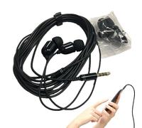 Generico Ohrhörer Mit Langem Kabel - In-Ear-Kopfhörer Mit Langem Kabel, 3-Meter-Ohrhörer | Geräuschunterdrückung Mikrofon Bass Kopfhörer Kabelgebunden Für Computer Fernseher Ferngebrauch Audio