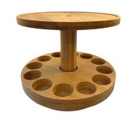 Generico Oil Display Stand, Wooden Fragrance Rack, 2-Tier Compact Oil Shelf, 7.09x7.09x6.3 inches Perfume Organizer, Ideal for Bedroom, Living Room, Home Decoration and Diffuser Storage