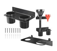 Generico Oil Funnel Holder | Coolant Motor Engine Additive Filter | Removable Drip Cups Wall Mount Auto Shop Supplies for Valve Spill Drain Storage Car Trailer Race Train