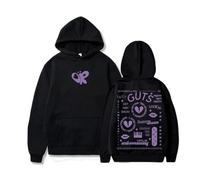 Generico OliviaRodrigo Merch Felpa Con Cappuccio Fashion Pullover Felpa Unisex A Maniche Lunghe,Black-XL