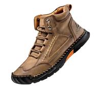 Generico Olveros Shoes Men's Comfortable Handmade Leather Boots, Mens Leather Boots, Outdoor Leathers Boot,Waterproof, Arch Support (Khaki,6.5)