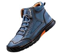 Generico Olveros Shoes Men's Comfortable Handmade Leather Boots, Mens Leather Boots, Outdoor Leathers Boot,Waterproof, Arch Support (Blue,11.5)