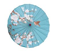 Generico Ombrello Giapponese | Parasole Impermeabile Artigianale 81 Cm con Fiori di Prugno - Manufatto a Mano Tessuto Seta Accessorio per Danza Antivento Costume Cosplay da Viaggio per Donne Ragazze