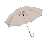 Generico Ombrello Grande Antivento Pioggia h cm 85 Ǿ cm 105 Vari Colori Disponibili Leggero Resistente Manico Abbinato Impermeabile Idea Regalo Uomo Donna Viaggio Inverno Pioggia Riparo (Bianco)