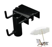 Genérico Ombrello morsetto stand holder - Heavy Duty Metal Adjustable Universal - Fixed Clip Umbrella Mount | For Balcony Garden Yard Lawn Camping Hiking Fishing Outdoor Activities