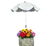 Generico Ombrello per Piante - Altezza Regolabile Resistente Ai Raggi UV, Picchetto Da Terra Stabile,Ombreggiatura Per Piante E Fiori Da Esterno - Giardino Cortile Patio Balcone Prato E Prateria