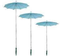 Generico Ombrello per Piante - Supporto per Tettoia da Giardino Retrattile in Acciaio Inossidabile PP da 3 Pezzi 27-59 Cm | Mini di Protezione Solare Antipioggia per Esterni | per Balcone, Patio