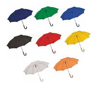 Generico Ombrello Pioggia Antivento Grande h cm 85 Ǿ cm 105 Vari Colori Disponibili Leggero Resistente Manico curvo Abbinato Impermeabile Viaggio Inverno Pioggia Riparo Idea Regalo per uomo e donna