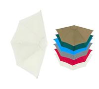 Generico Ombrellone A Mezzaluna, Telo di Ricambio per Ombrellone per Patio Esterno (Telaio per Ombrellone, Non Incluso) per Ombrellone Mezzaluna 2.7m 5 Stecche Tettoia da Giardino(Bianco)