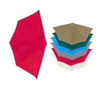 Generico Ombrellone A Mezzaluna, Telo di Ricambio per Ombrellone per Patio Esterno (Telaio per Ombrellone, Non Incluso) per Ombrellone Mezzaluna 2.7m 5 Stecche Tettoia da Giardino(Red)