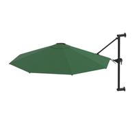 Generico Ombrellone a Muro con Palo in Metallo 300 cm Verde
