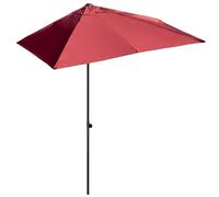 Generico Ombrellone da Balcone Rettangolare 2.5x1.3 m, Altezza Regolabile, Ombrellone da Giardino con 5 Stecche, UPF 50+ per Piccoli Spazi, Contro un Muro(Wine Red)